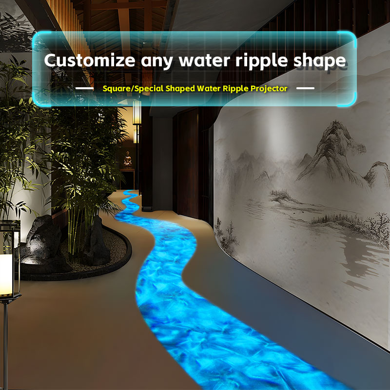 Outdoor Lighting Logo - Proiettore di Onde d'Acqua Quadrato, Logo