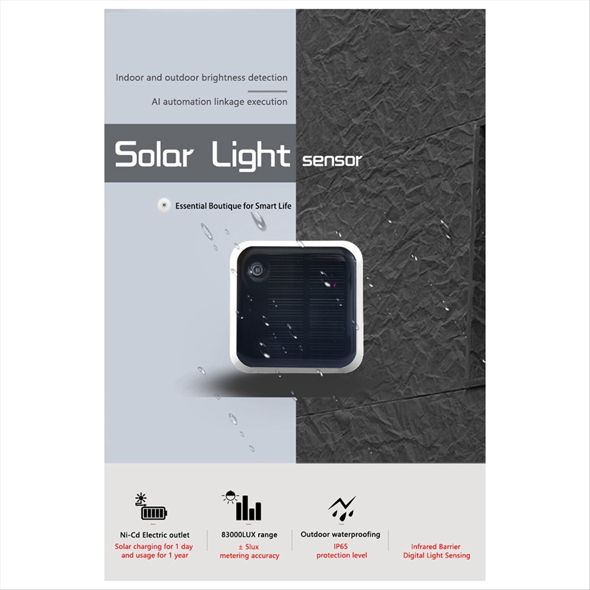 Outdoor Lighting Zigbee - DT75BG Nuovo Sensore di Luminosità Solare