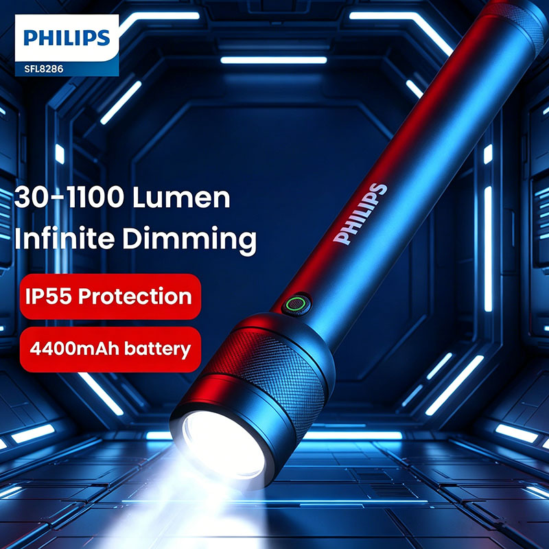 Outdoor Lighting Philips - Philips Sfl8286 Torcia Potente Antipolvere Impermeabile