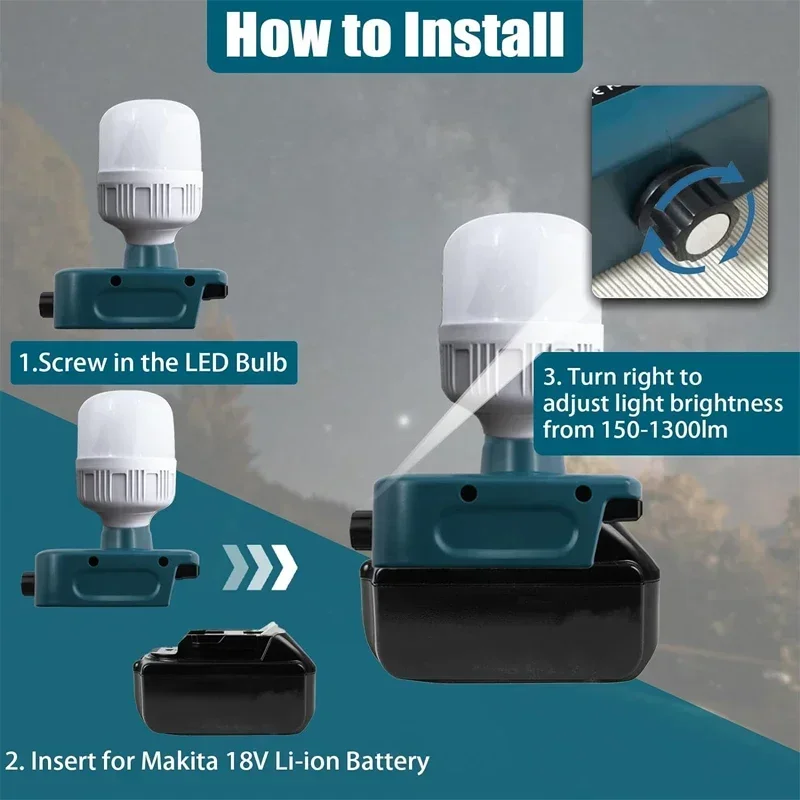 Outdoor Lighting Volt - Lampada da lavoro a LED portatile