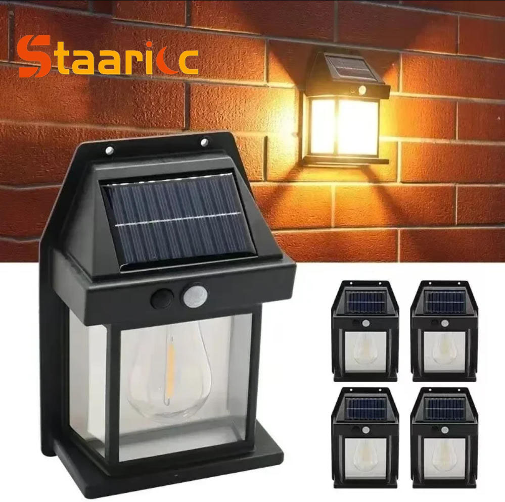 Outdoor Lighting With Motion Sensor - Lampada Solare da Parete per Esterni
