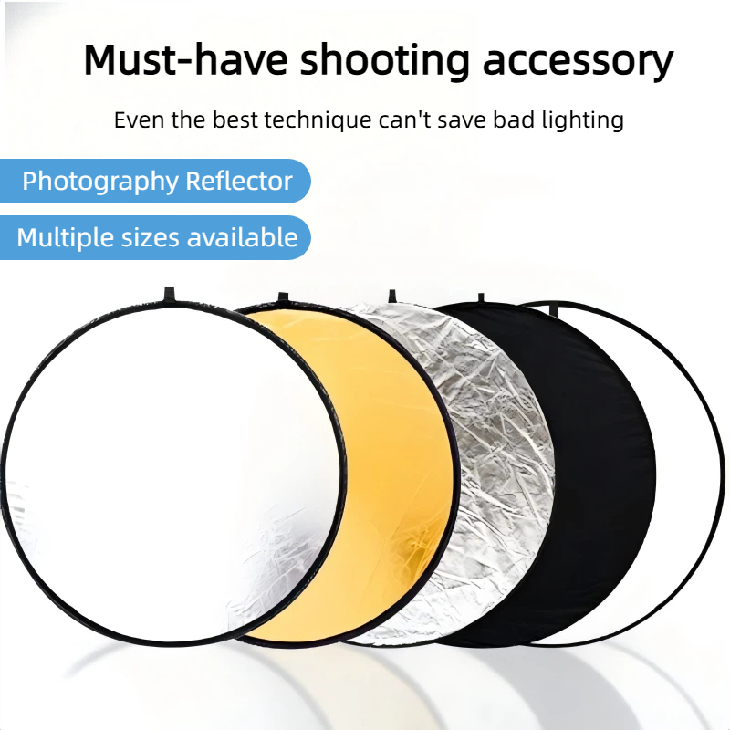 Outdoor Lighting Kit Photography - Pannello Riflettente Bifacciale Oro e Argento