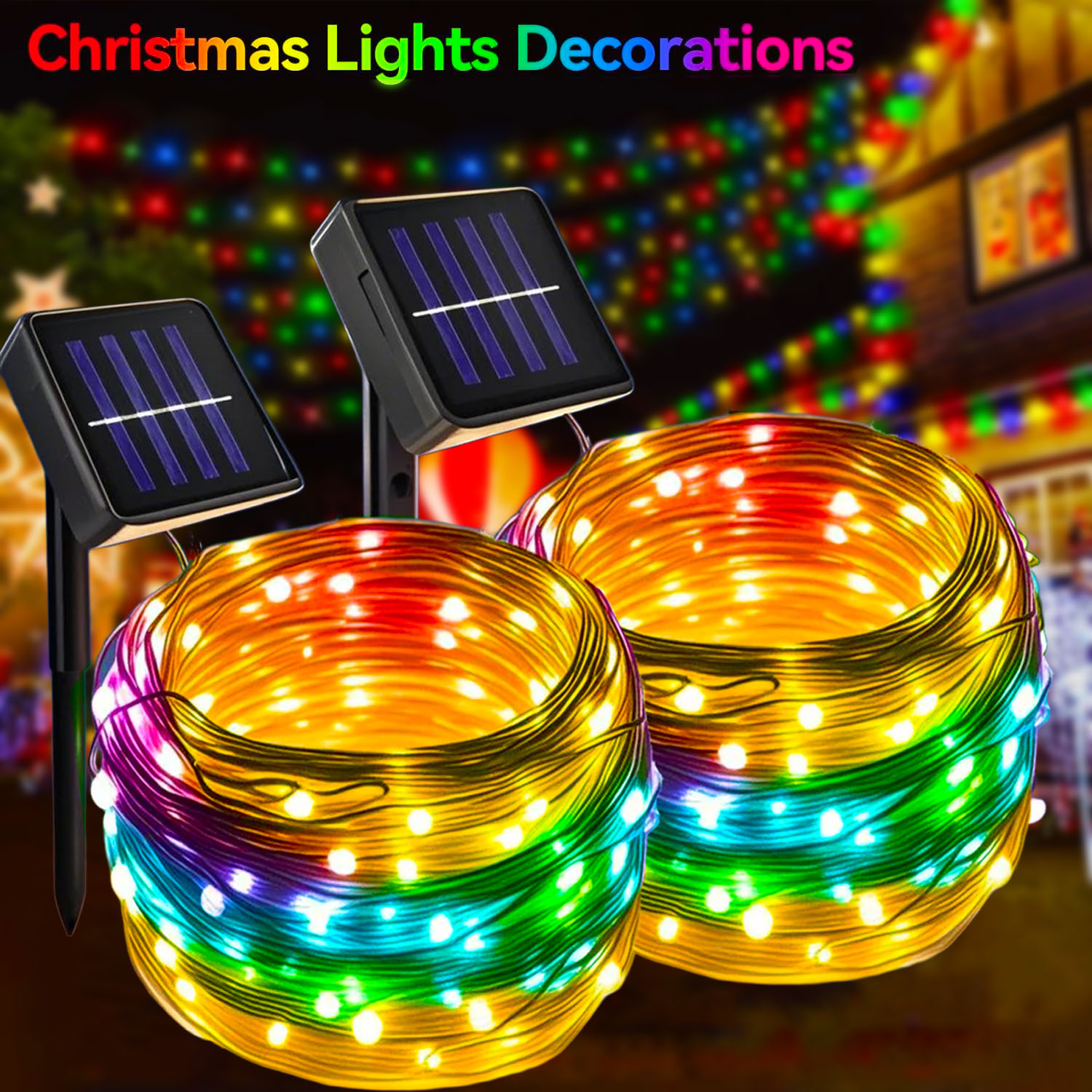 Solar Fairy String - Luci natalizie solari per esterni Luci