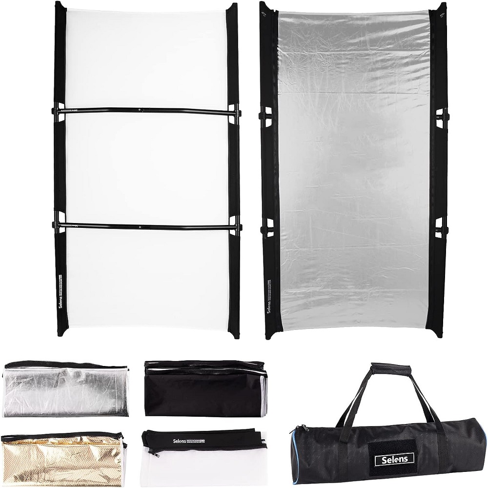 Outdoor Lighting Kit Photography - Selens Riflettore 7-in-1 Pieghevole, Diffusore di