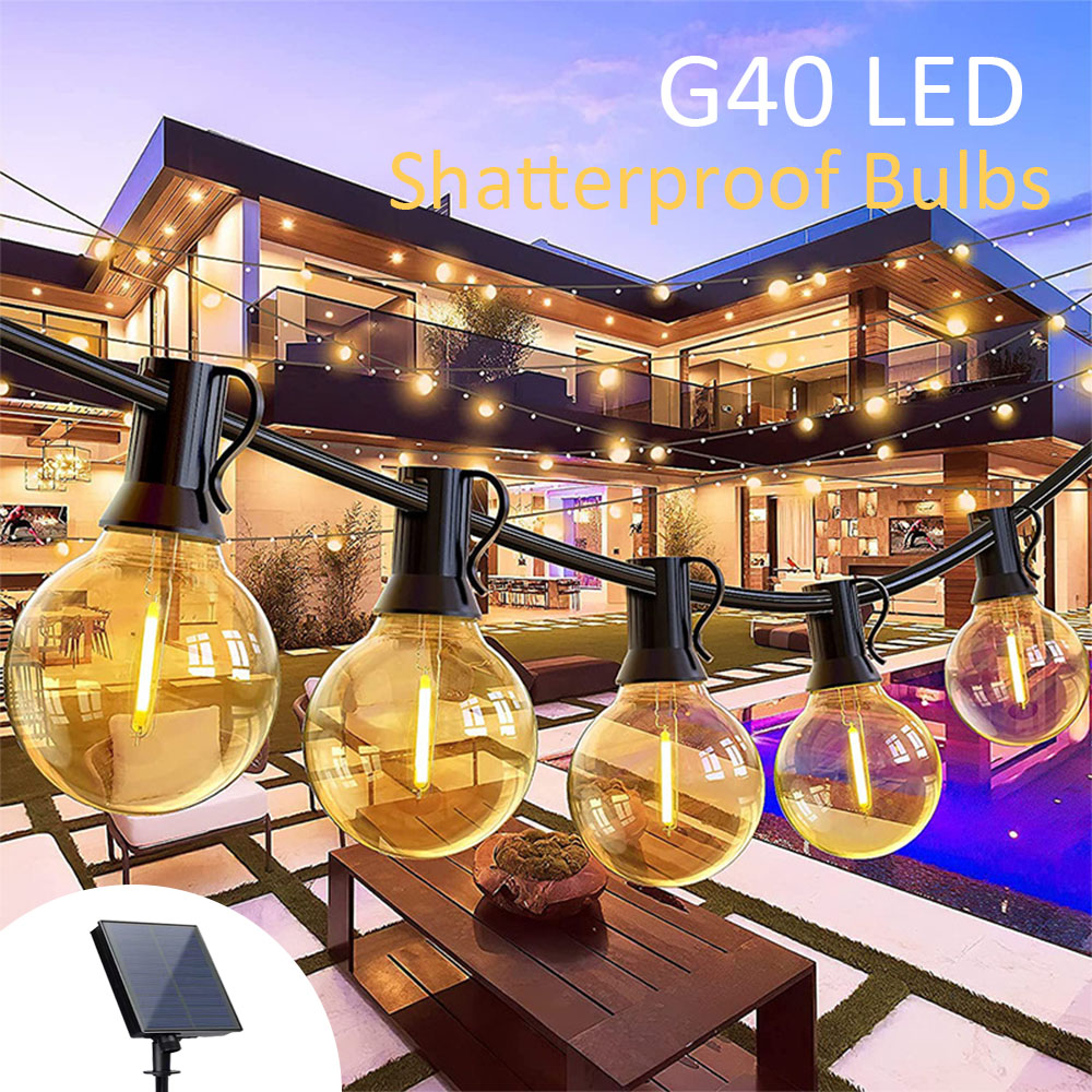 Solar Fairy String - Outdoor 40LED G40 lampadine matrimonio campeggio