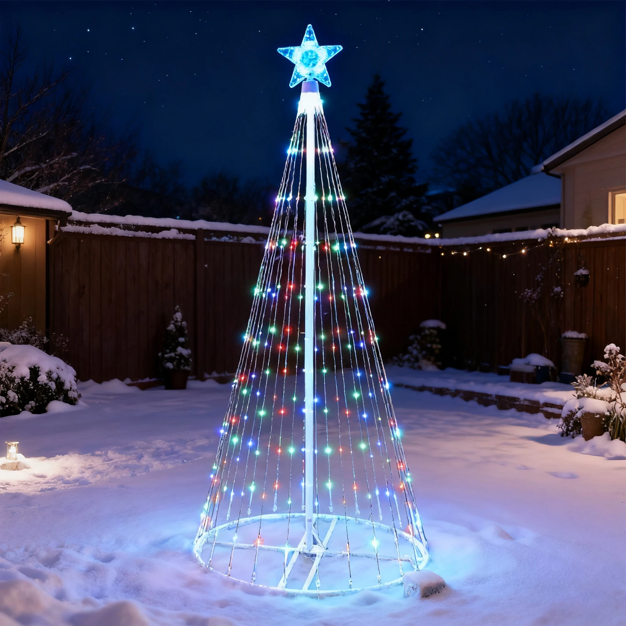 Luci a cascata a LED ad energi - Outdoor Lighting Tree recensione e prezzo