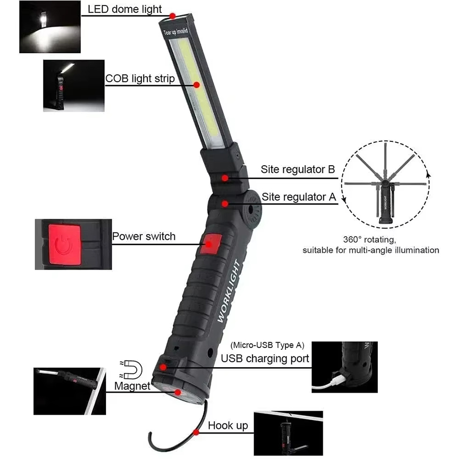 Torcia LED portatile con ganci - Outdoor Lighting Panel recensione e prezzo