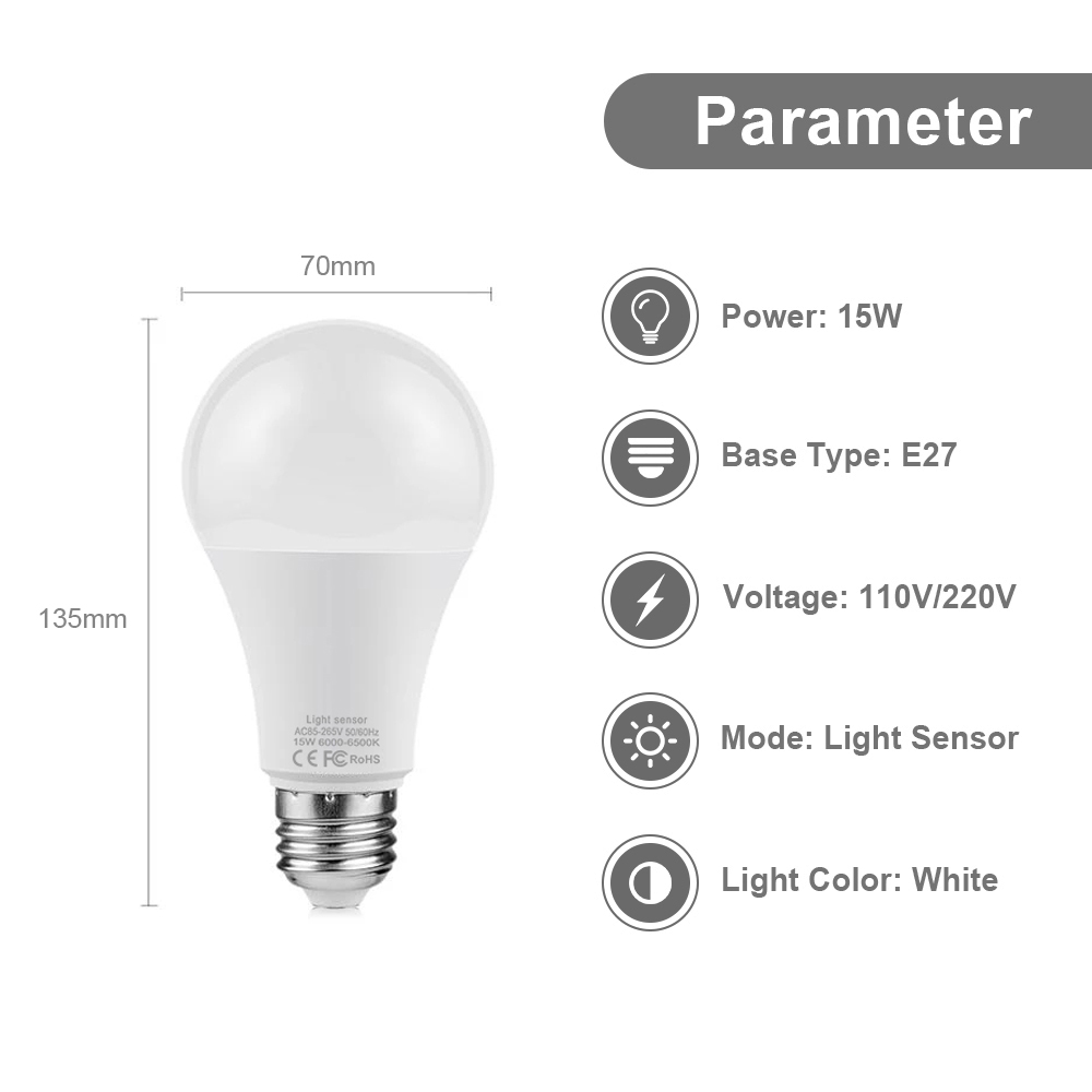 15W E27 LED Dusk to Dawn Lampa - Dusk To Dawn Bulb recensione e prezzo