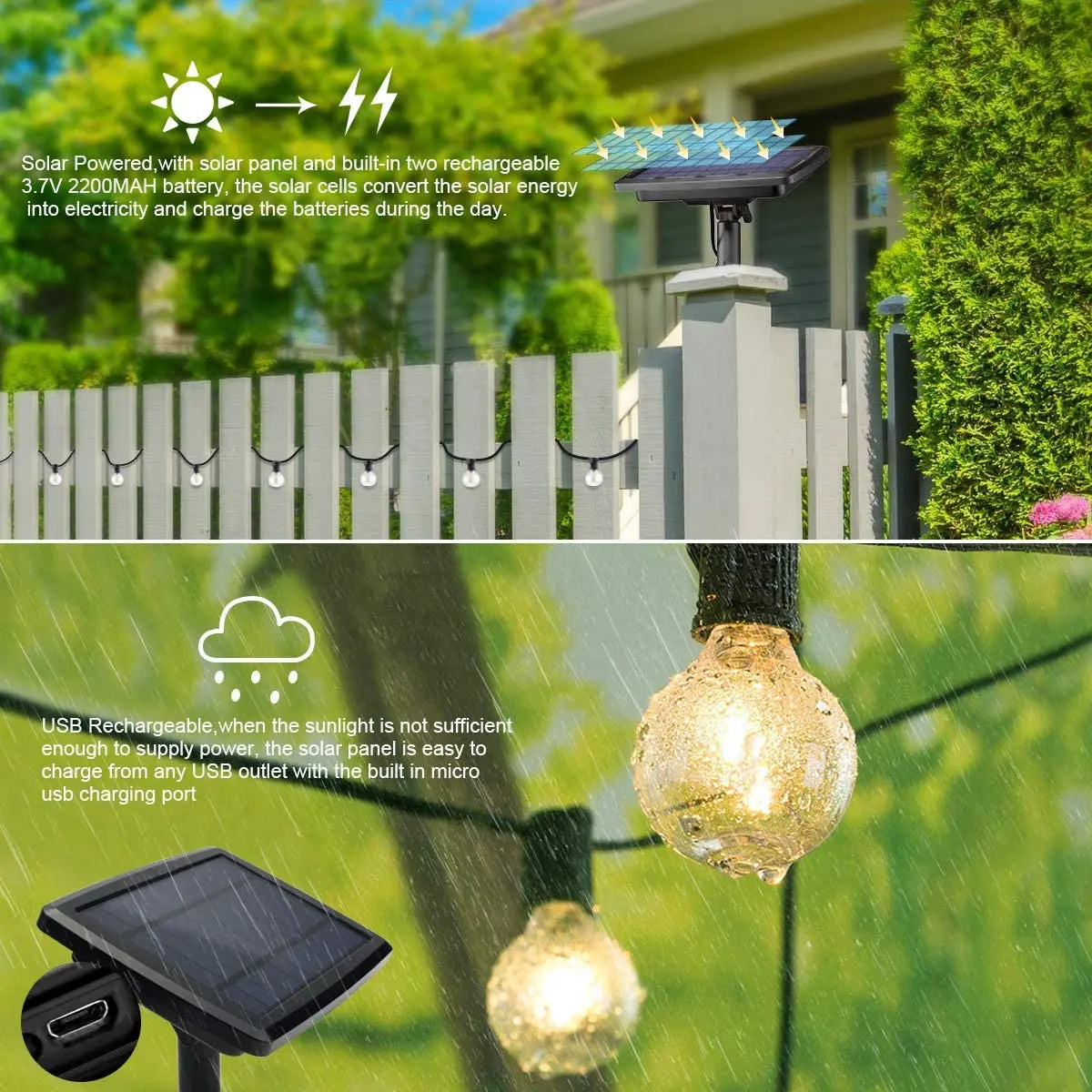 100/50/25ft solare Led stringa - Solar Fairy String recensione e prezzo