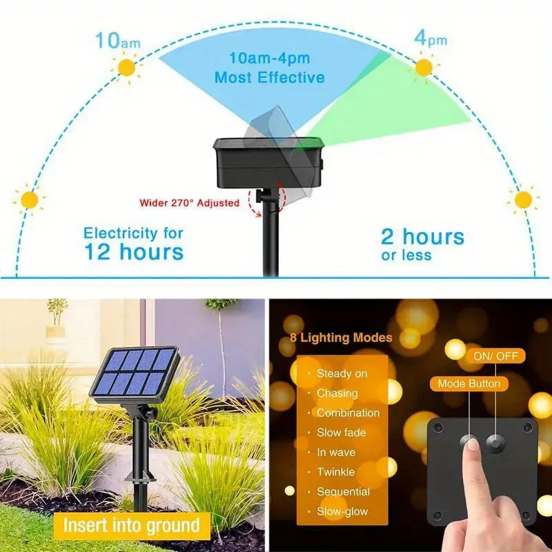 1 pz luci solari a stringa a L - Solar Fairy String recensione e prezzo
