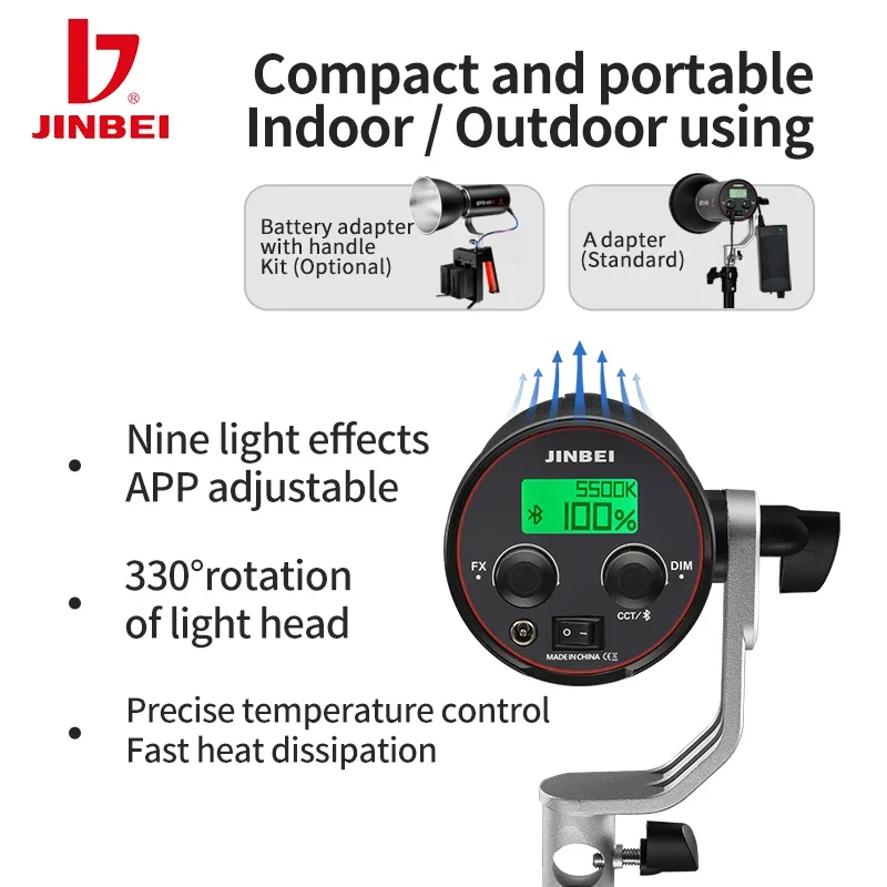 JINBEI EFD-60M Kit Batteria 60 - Outdoor Lighting Kit Photography recensione e prezzo